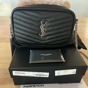 New Saint Laurent Metallic Black Crossbody Bag